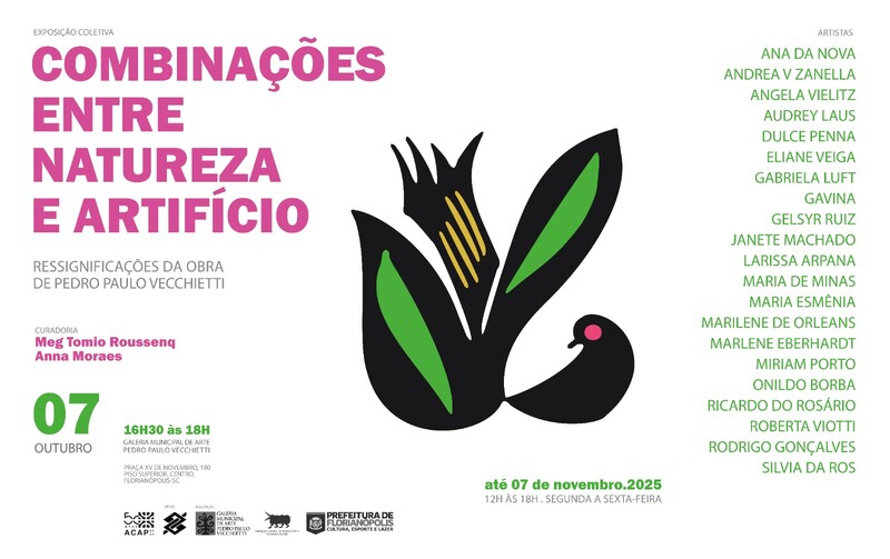 Exposição Combinações Entre Natureza e Artifício